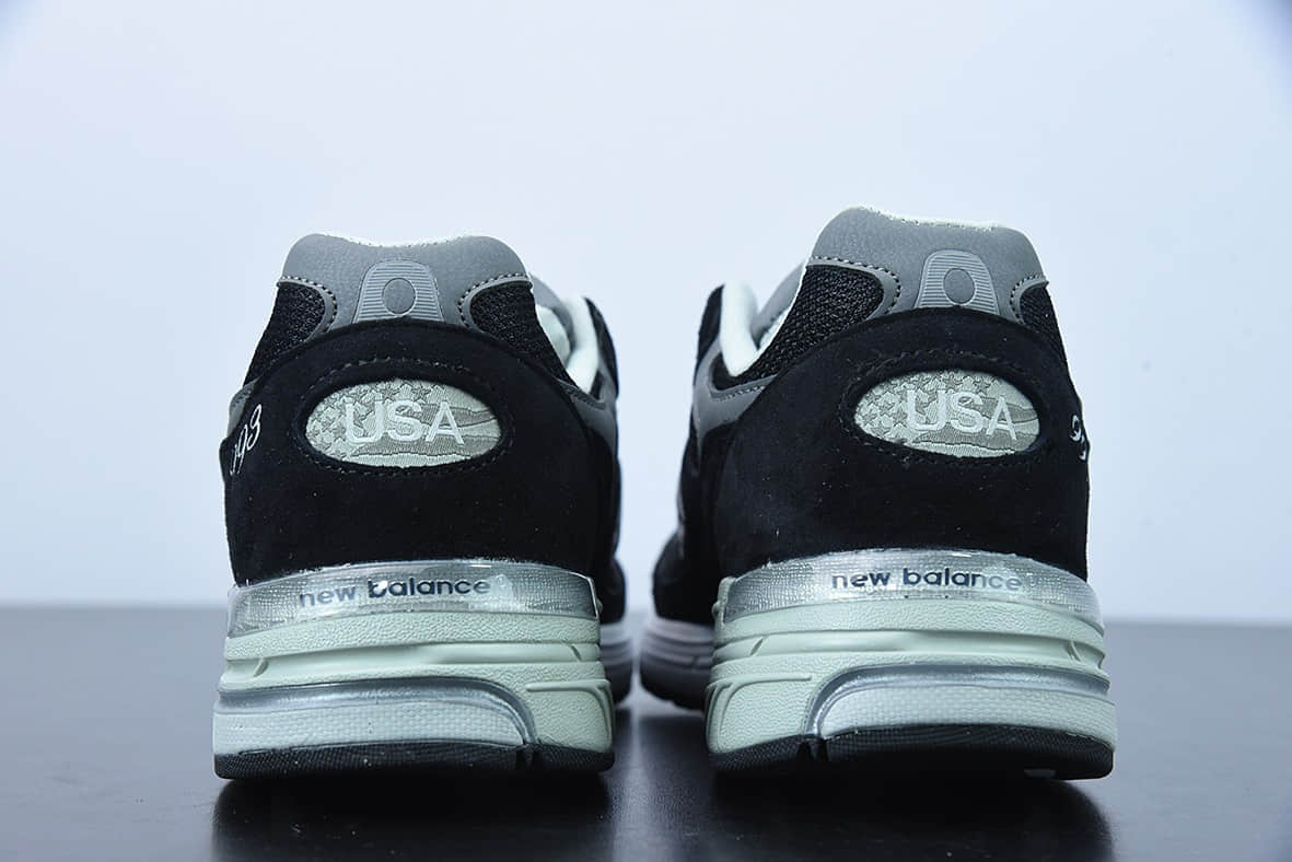 新百伦 New Balance NB Made In USA M993系列黑色美产血统经典复古休闲运动百搭老爹跑步鞋纯原版本 货号:MR993BK