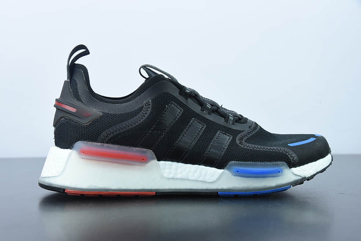 阿迪达斯Adidas Originals NMDV3经典三叶草黑色爆米花超弹中底休闲跑步鞋纯原版本 货号：GX3378