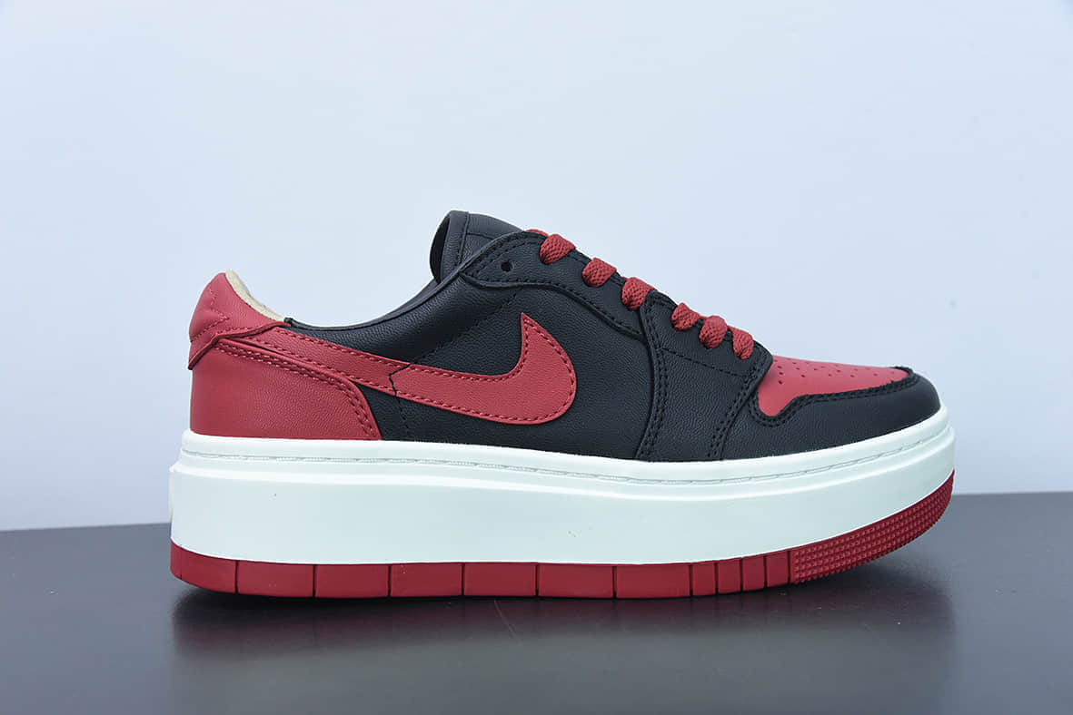 乔丹Air Jordan 1 Elevate Low SE 黑红脚趾小禁穿厚底增高休闲板鞋纯原版本 货号：DQ1823-006