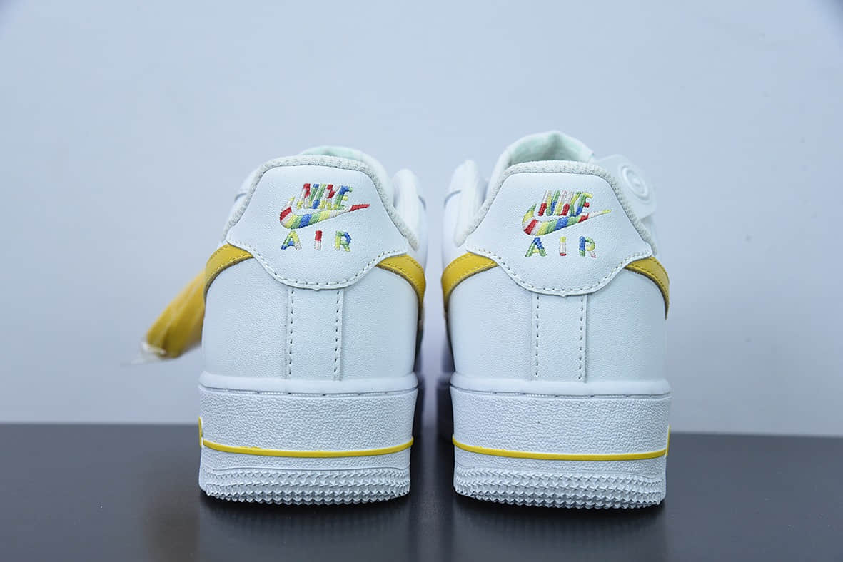耐克Nike Air Force 1'07 Low 扎染刺绣黄勾空军一号低帮休闲板鞋纯原版本 货号：CH3512-002