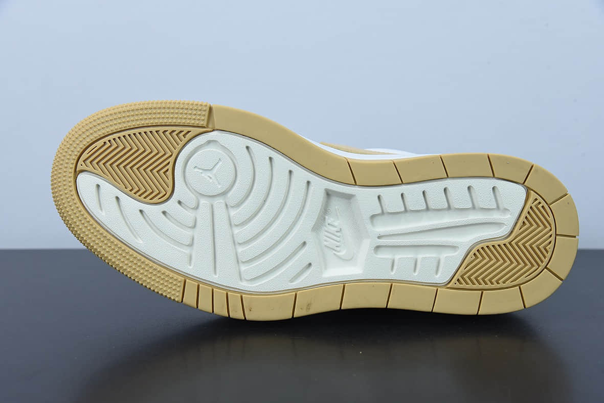 乔丹Air Jordan 1 Elevate Low SE Wolf Grey AJ1厚底白杏配色复古篮球鞋纯原版本 货号：DH7004-102