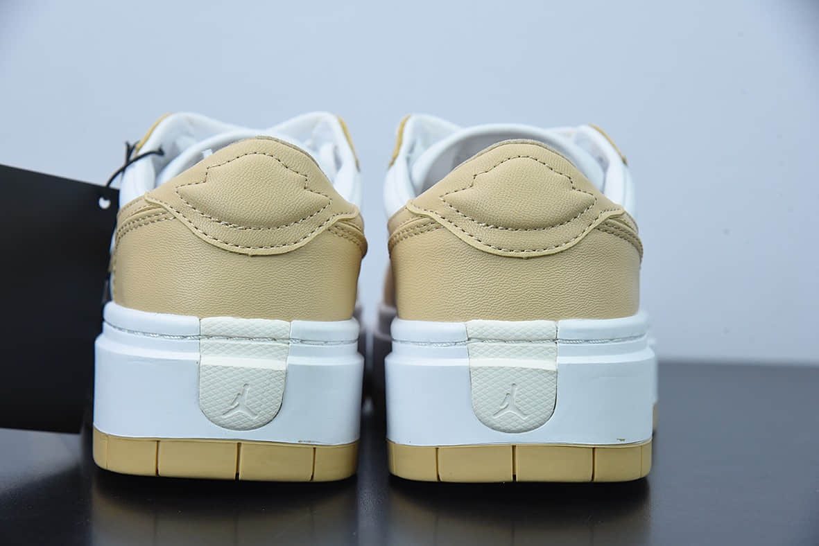 乔丹Air Jordan 1 Elevate Low SE Wolf Grey AJ1厚底白杏配色复古篮球鞋纯原版本 货号：DH7004-102