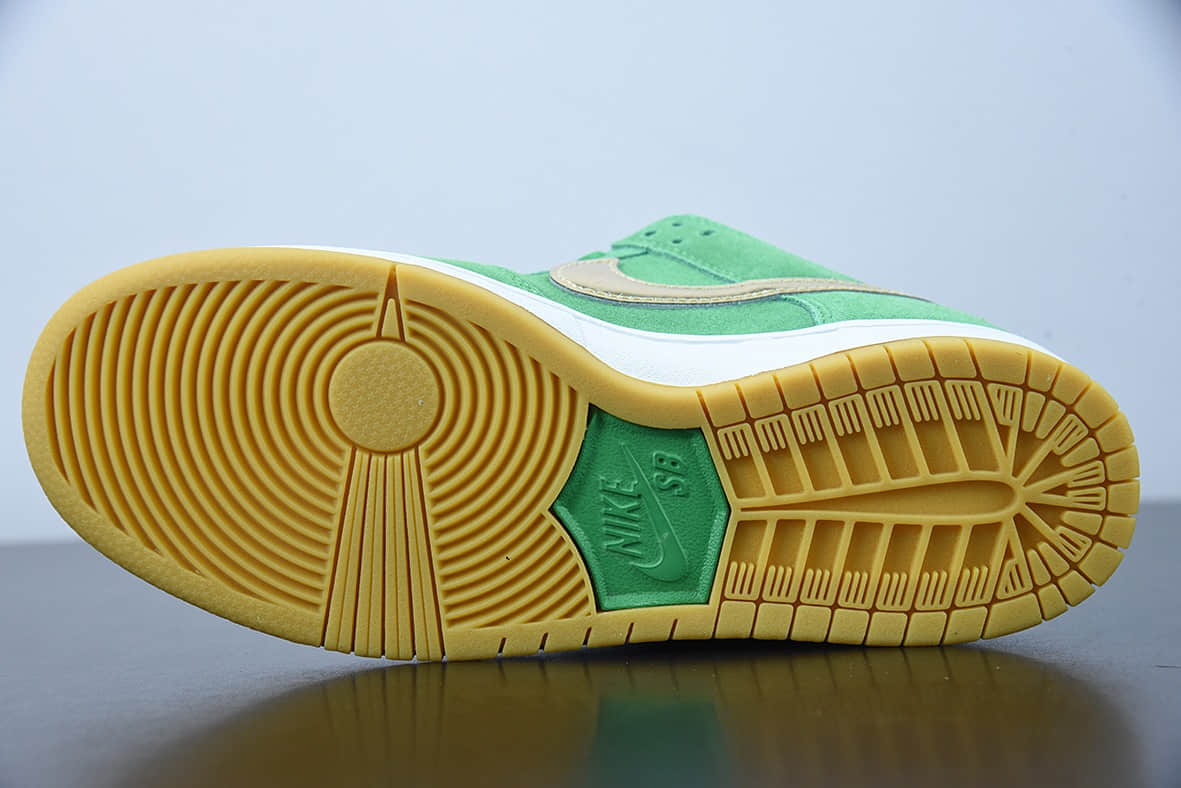耐克 Nike SB Dunk LowSt. Patrick’s Day凯尔特人绿金四叶草刺绣低帮板鞋纯原版本 货号:BQ6817-303