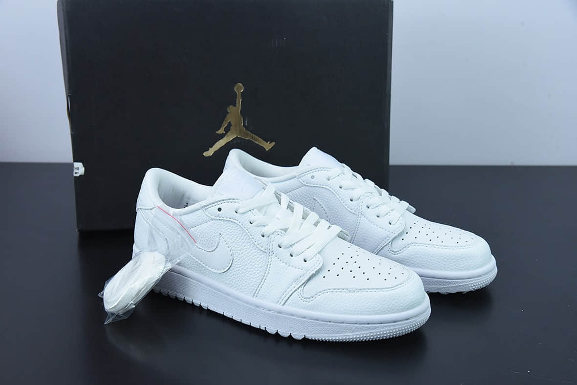 乔丹Air Jordan 1 Low Golf AJ1乔丹一代纯白高尔夫版系列低帮经典复古文化休闲运动鞋纯原版本 货号：DD9315-101