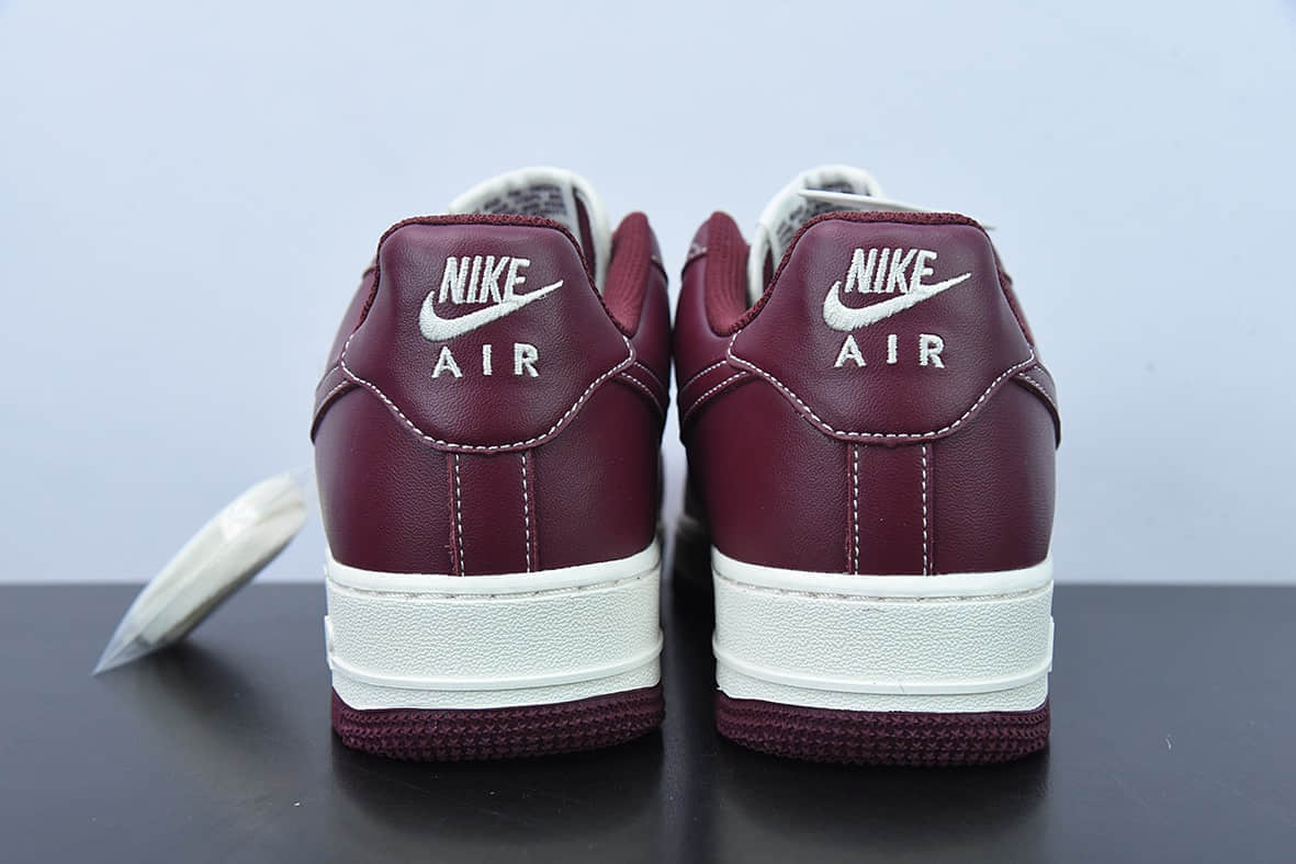 耐克Nike Air Force 1 Low ’07 米酒红马克线满天星配色空军一号低帮休闲板鞋纯原版本 货号：JH6969-281