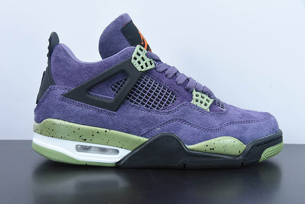乔丹Air Jordan 4 Retro Bred 紫色麂皮初号机AJ4代中帮复古休闲运动文化篮球鞋纯原版本 货号:AQ9129-500