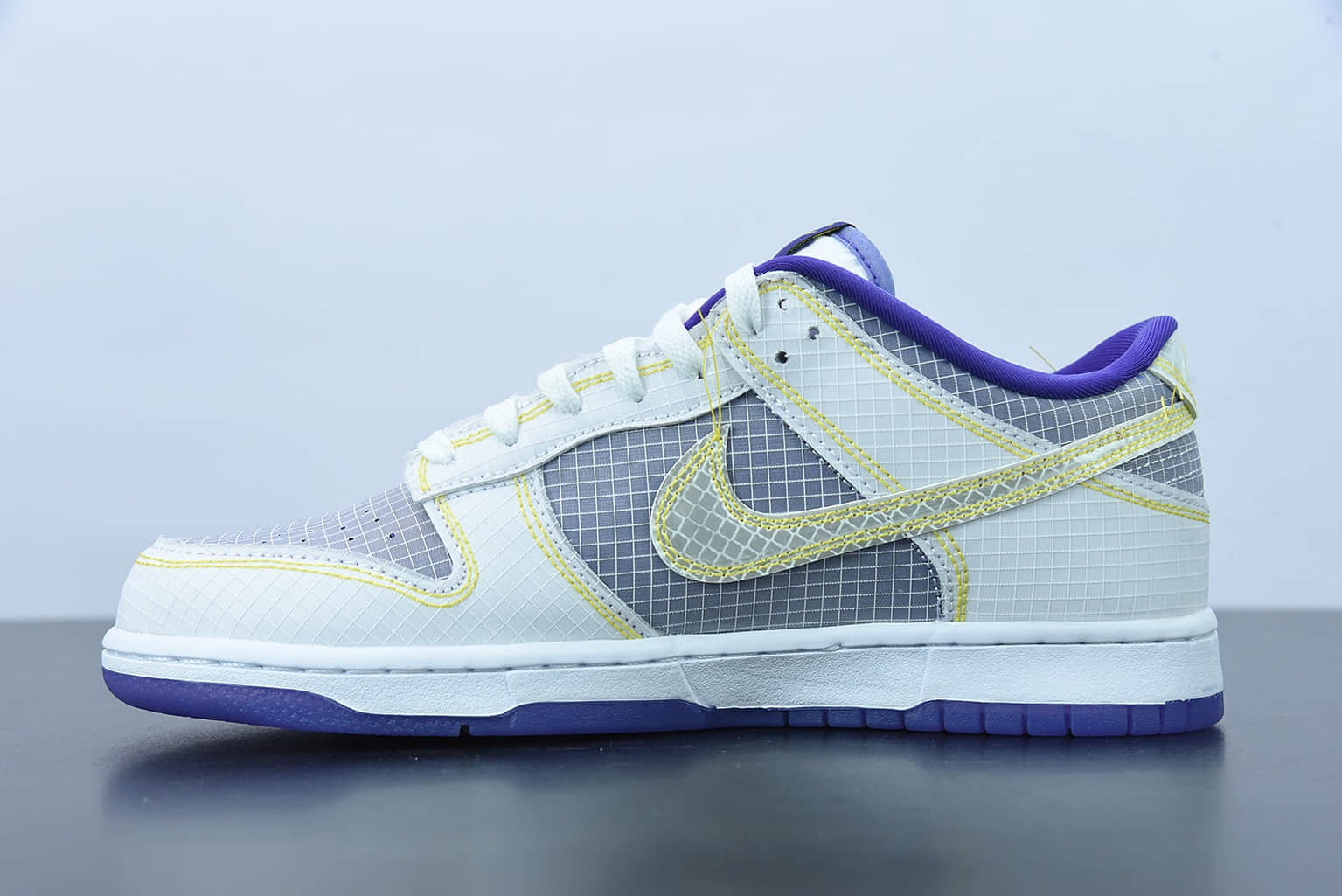 耐克Nike Union x Nk Dunk Low Union紫金湖人缝线网面网格联名款低帮休闲板鞋纯原版本 货号：DJ9649-500
