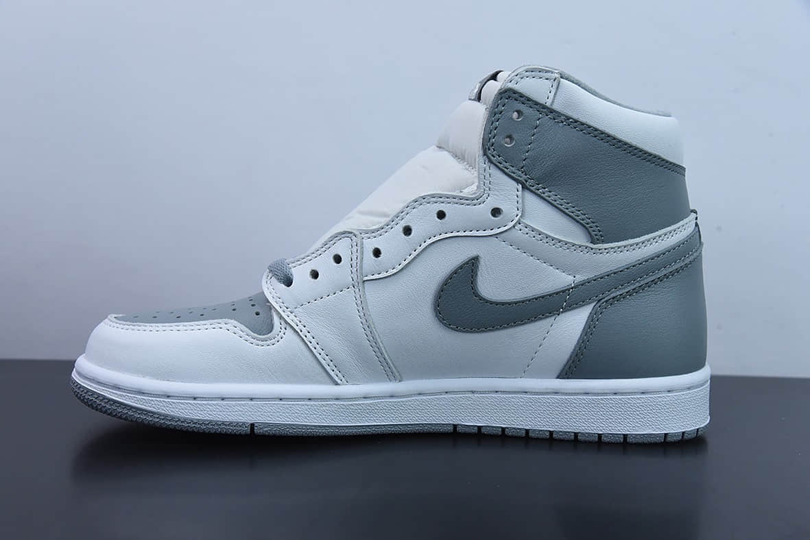 乔丹Air Jordan 1 High OG Stealth AJ1 乔1白灰高帮篮球鞋纯原版本 货号：555088-037