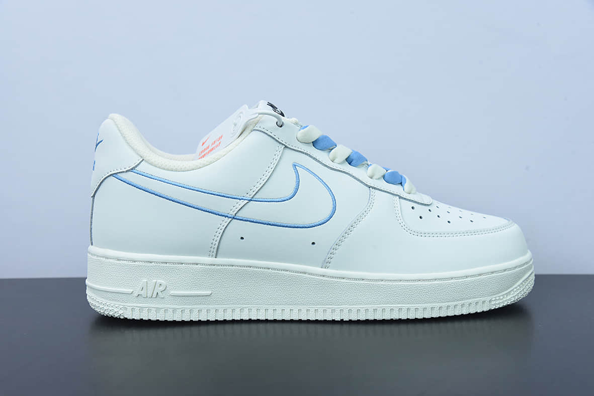 耐克 Nike Air Force 1'07 Low 蓝色电绣勾空军一号低帮休闲板鞋纯原版本 货号：CL6326-118