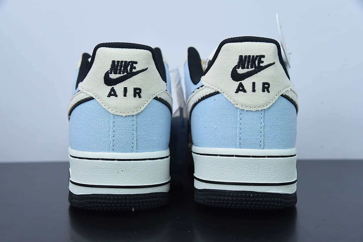 耐克Nike OtomoKatsuhiroxNKAirForce1’07LV8 LowSteamboy OST 空军一号“大友克洋帆布浅灰牛仔蓝黑马低帮休闲板鞋纯原版本 货号：315122-663