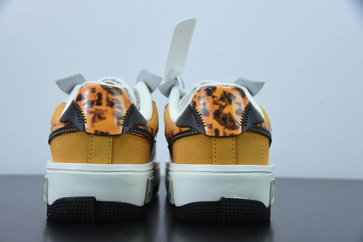 耐克Nike Air Force 1 Low 厚底皮革白灰黄空军一号低帮运动休闲板鞋纯原版本 货号：DR0151-001