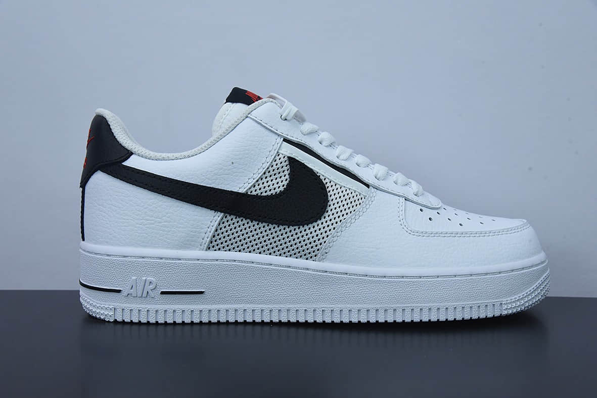耐克Nike Air Force 1 Low 白黑红空军一号低帮运动休闲板鞋纯原版本 货号：DH7567-100