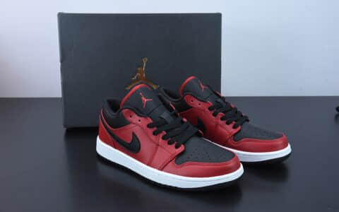 乔丹Air Jordan 1 Low GS AJ1乔丹一代新黑红低帮经典复古文化休闲运动篮球鞋纯原版本 货号：553558-605