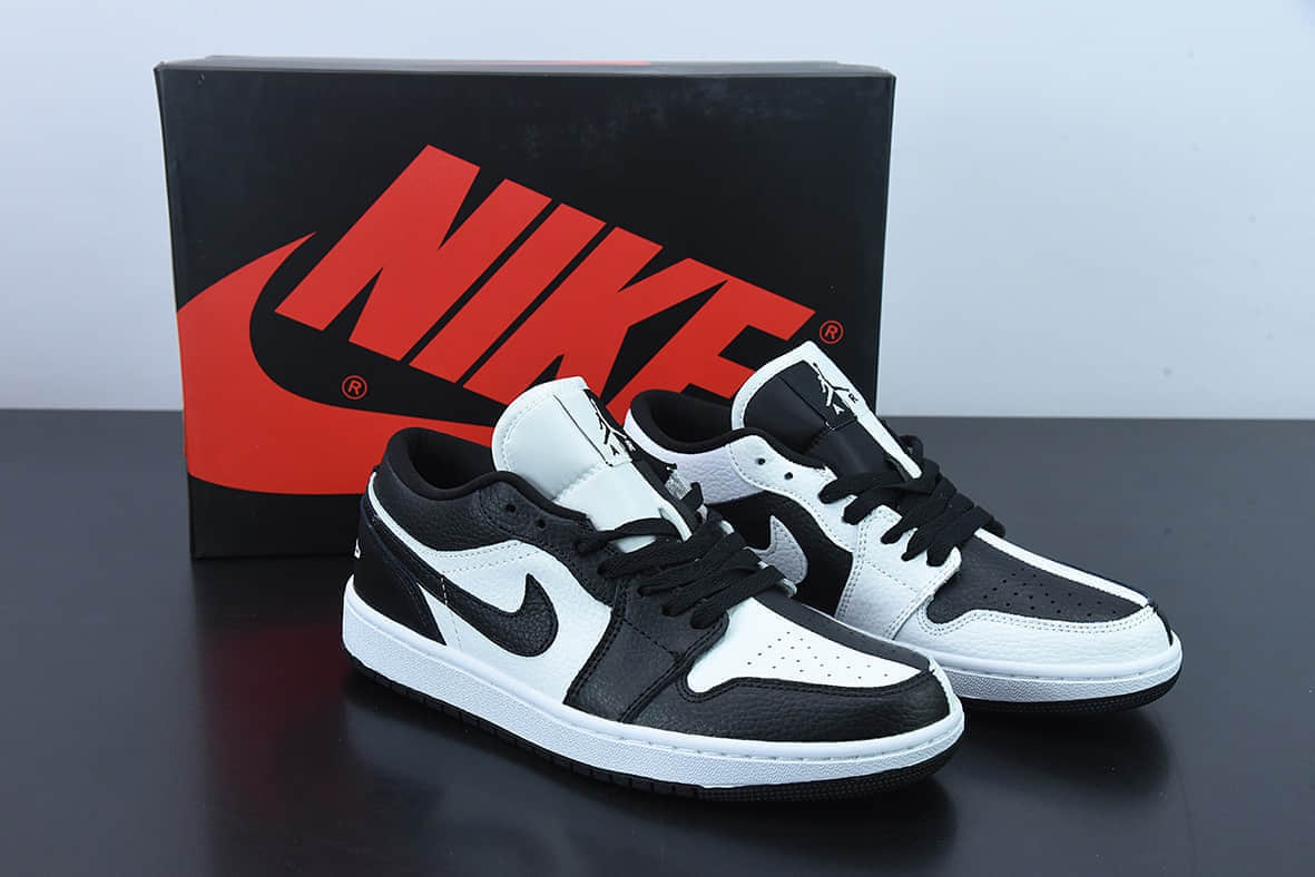 乔丹Air Jordan 1 LowHomage 黑白阴阳熊猫低帮复古篮球鞋纯原版本货号：DR0502-101