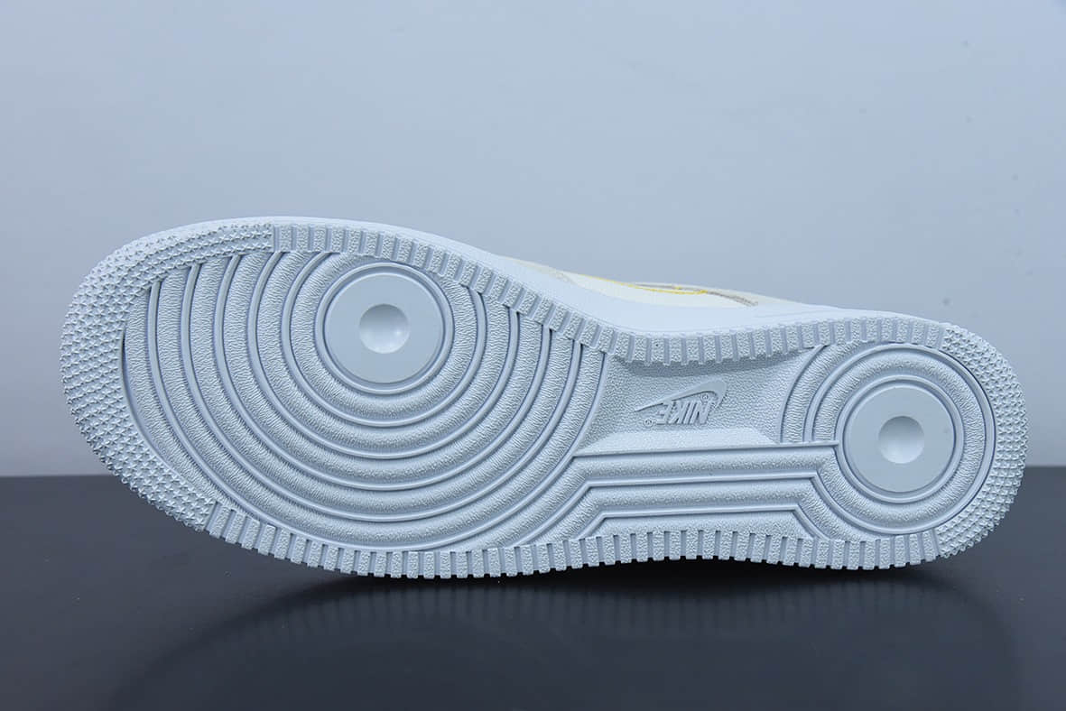 耐克Nike Air Force 1 AF1浅灰白口红刺绣空军一号低帮休闲板鞋纯原版本 货号:DQ7656-100