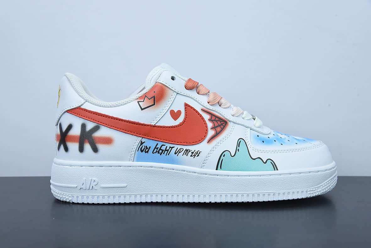 耐克Nike Air Force 1 Low’07 小丑涂鸦配色二次元主题空军一号低帮休闲板鞋纯原版本 货号:CW2288-111