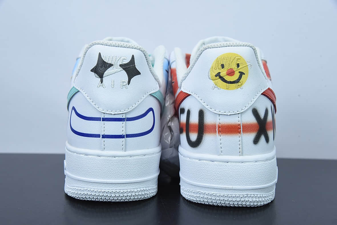 耐克Nike Air Force 1 Low’07 小丑涂鸦配色二次元主题空军一号低帮休闲板鞋纯原版本 货号:CW2288-111