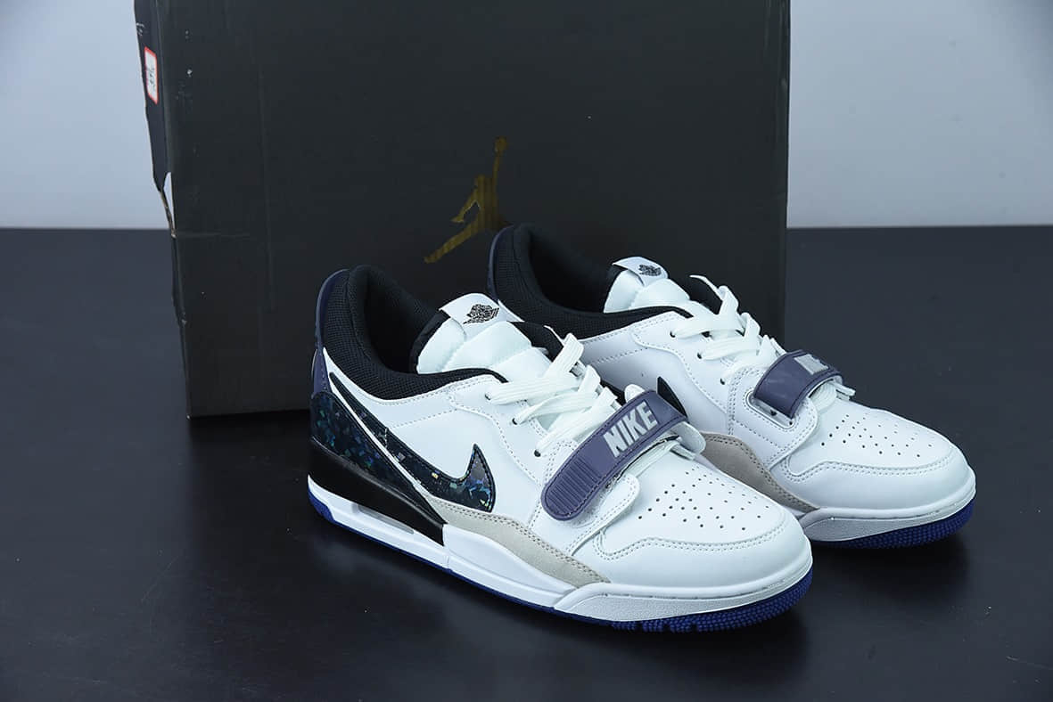 乔丹 Air Jordan Legacy AJ312 Low 炫彩全息头层魔术贴三合一板鞋纯原版本 货号:DV1719-100