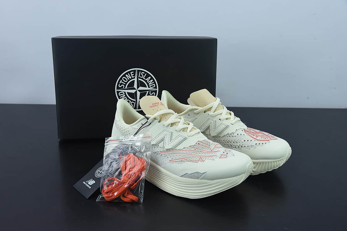 新百伦NewBalance Stone Island x NewBalance RC Elite V2 NB石头岛联名白红男女同款复古休闲鞋纯原版本 货号:MSRCELTD