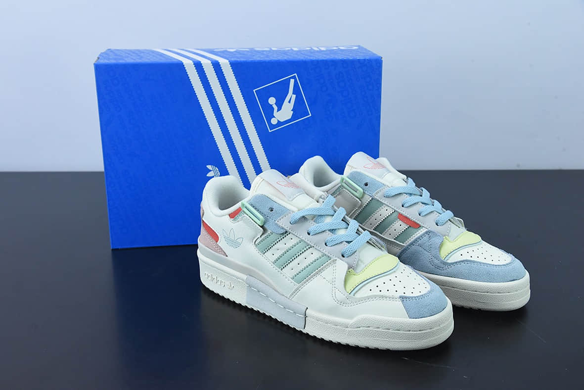 阿迪达斯Adidas Forum 84 Low OG白蓝粉低帮百搭潮流休闲运动板鞋纯原版本 货号:GX4587