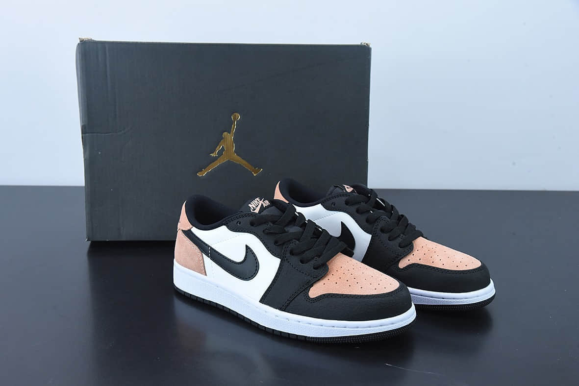 乔丹Air Jordan 1 Low OG Bleached Coral AJ1 乔1黑粉低帮复古篮球鞋纯原版本 货号：CZ0790-061