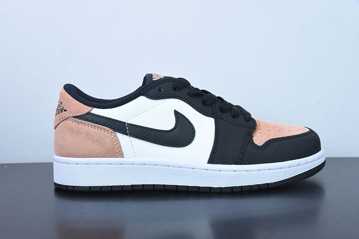 乔丹Air Jordan 1 Low OG Bleached Coral AJ1 乔1黑粉低帮复古篮球鞋纯原版本 货号：CZ0790-061