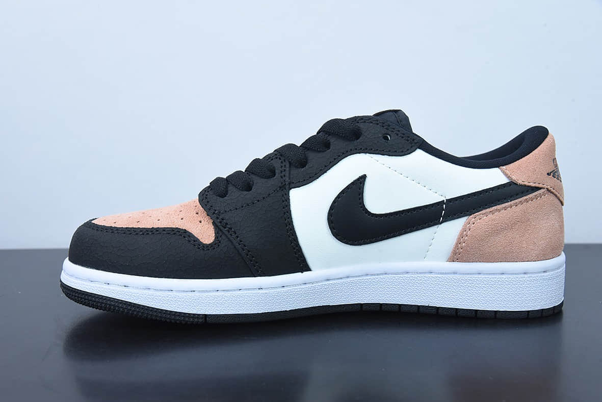 乔丹Air Jordan 1 Low OG Bleached Coral AJ1 乔1黑粉低帮复古篮球鞋纯原版本 货号：CZ0790-061