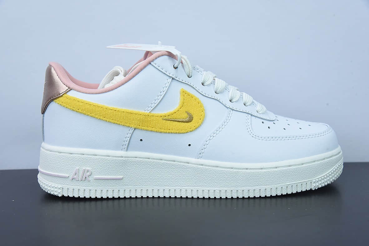 耐克Nike Air Force 1 Low 白黄迷你勾空军一号低帮休闲板鞋纯原版本 货号:DV2183-100