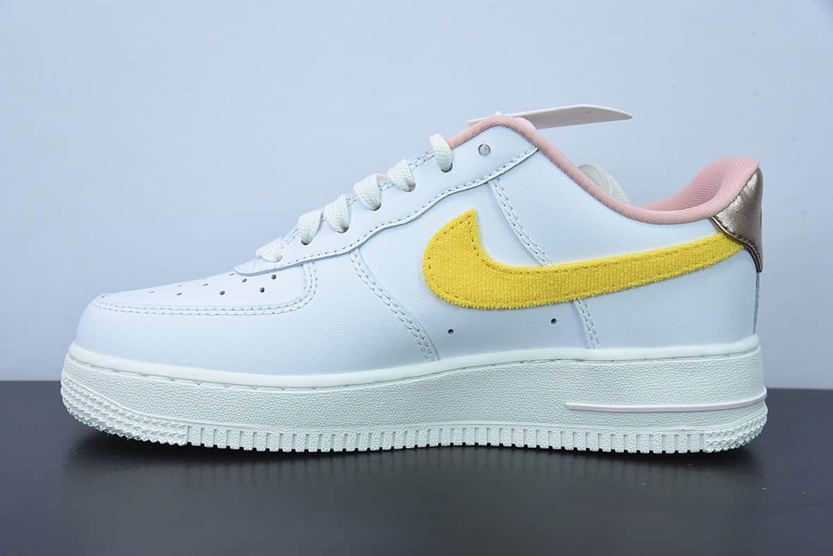 耐克Nike Air Force 1 Low 白黄迷你勾空军一号低帮休闲板鞋纯原版本 货号:DV2183-100