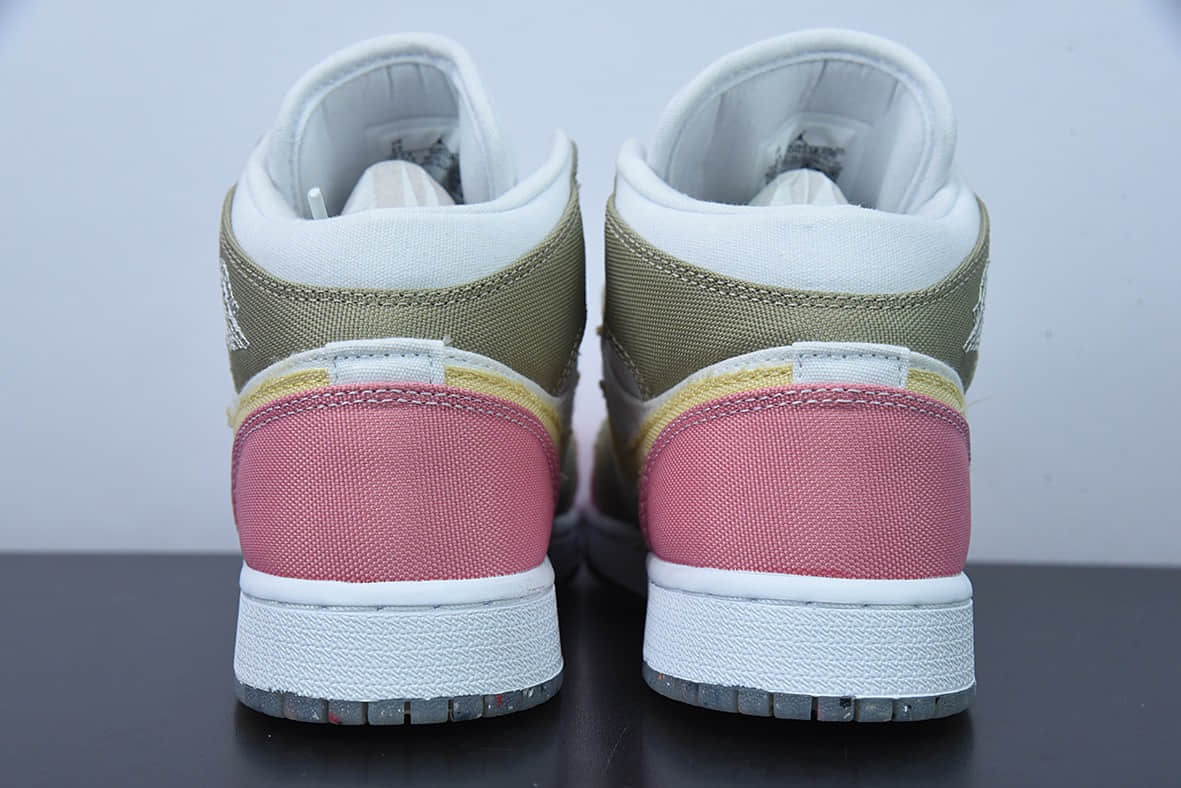 乔丹Air Jordan 1 Mid SE AJ1 白粽复古中帮防滑篮球鞋纯原版本 货号：DJ0338-100