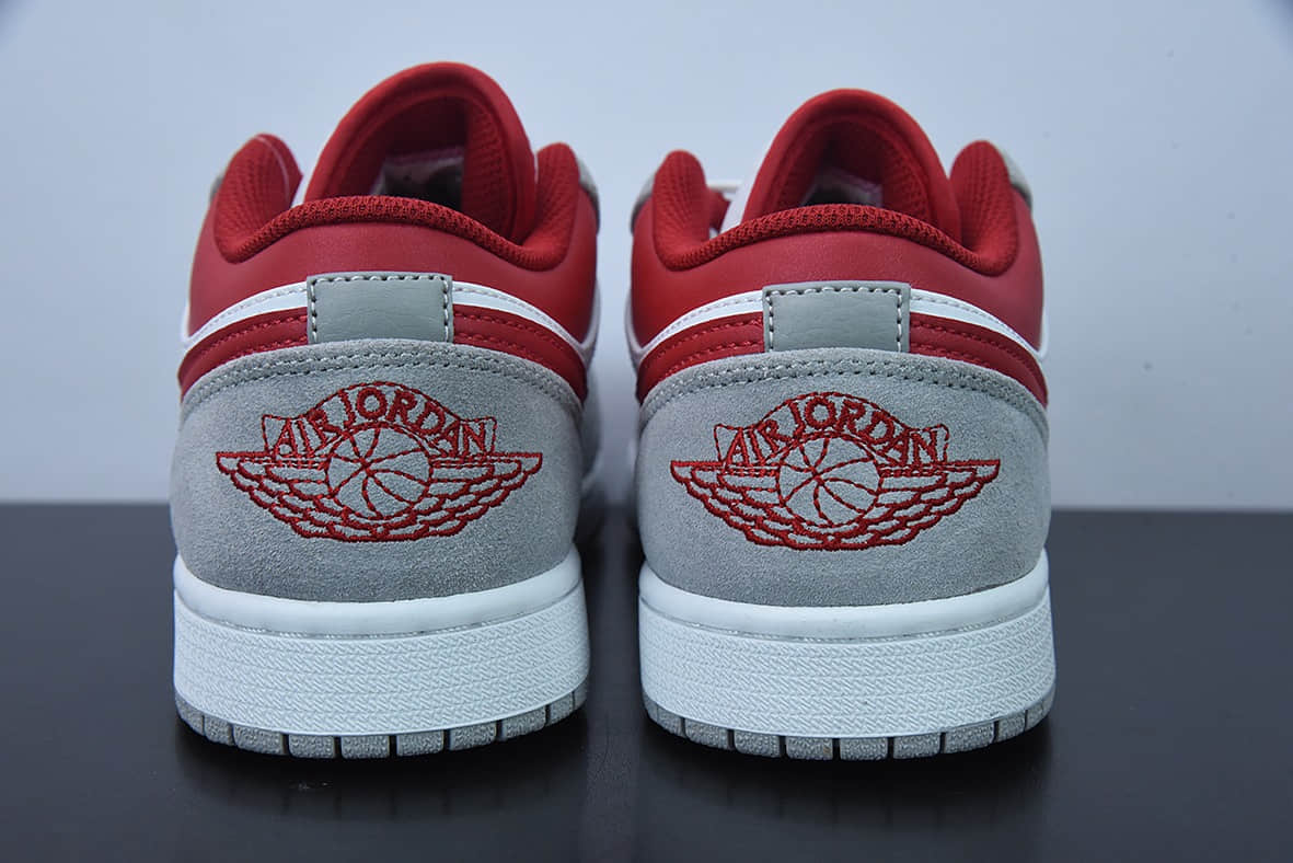 乔丹Air Jordan 1 Low AJ1乔1灰白红低帮文化篮球鞋纯原版本 货号：DC6991-016