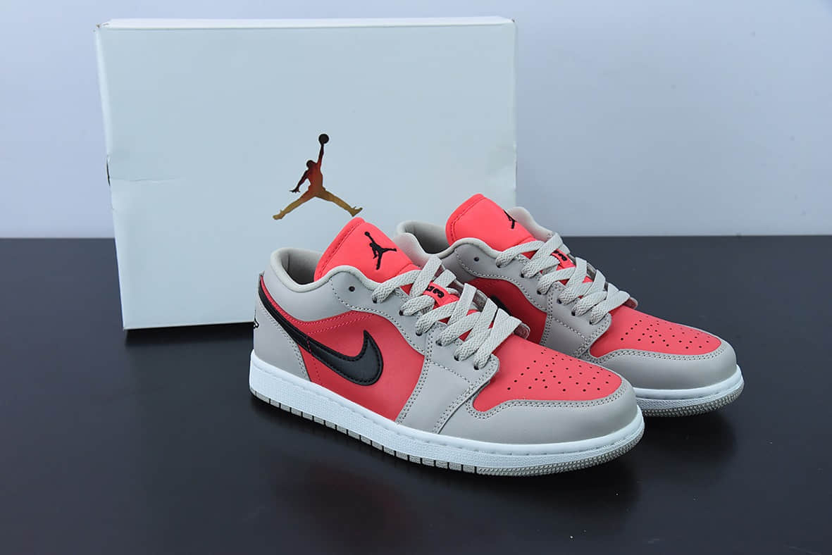 乔丹Air Jordan 1 AJ1 灰粉红防红外线低帮男女休闲球鞋纯原版本 货号：DC0774-060