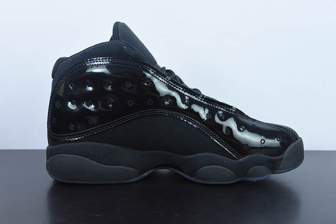 乔丹Air Jordan 13 Cap and Gown AJ13黑猫漆皮毕业典礼礼帽高帮篮球鞋纯原版本 货号：414571-012
