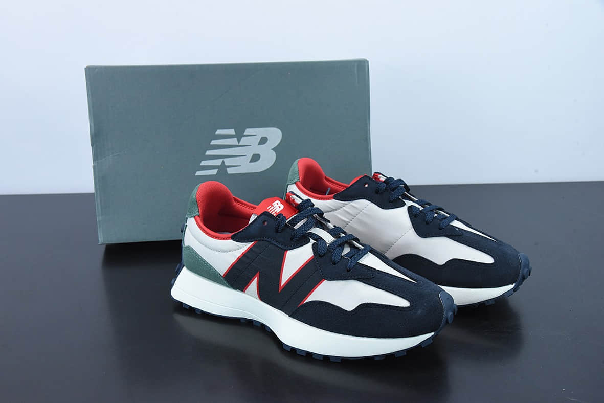 新百伦New Balance 327 复古先锋白蓝红NB327系列复古休闲运动慢跑鞋纯原版本 货号:MS327AAH
