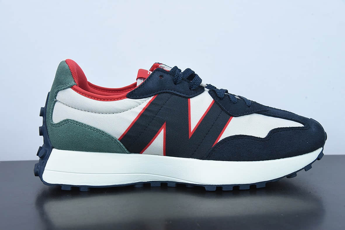 新百伦New Balance 327 复古先锋白蓝红NB327系列复古休闲运动慢跑鞋纯原版本 货号:MS327AAH