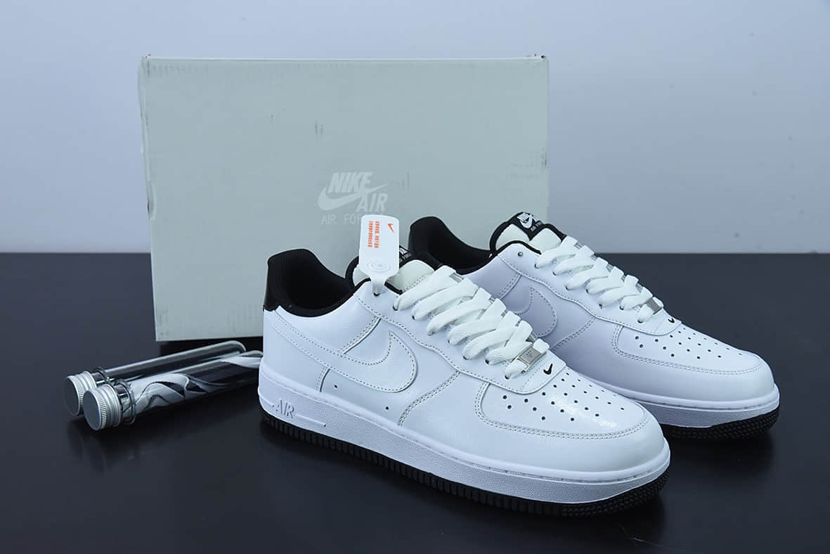 耐克Nike Air Force 1 Low 白黑漆尾空军一号低帮休闲板鞋纯原版本 货号：DR9867-102