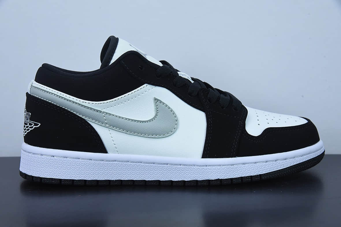 乔丹Air Jordan 1 Low New Emerald 磨砂黑白低帮经典复古文化休闲运动篮球鞋纯原版本 货号：552780-018