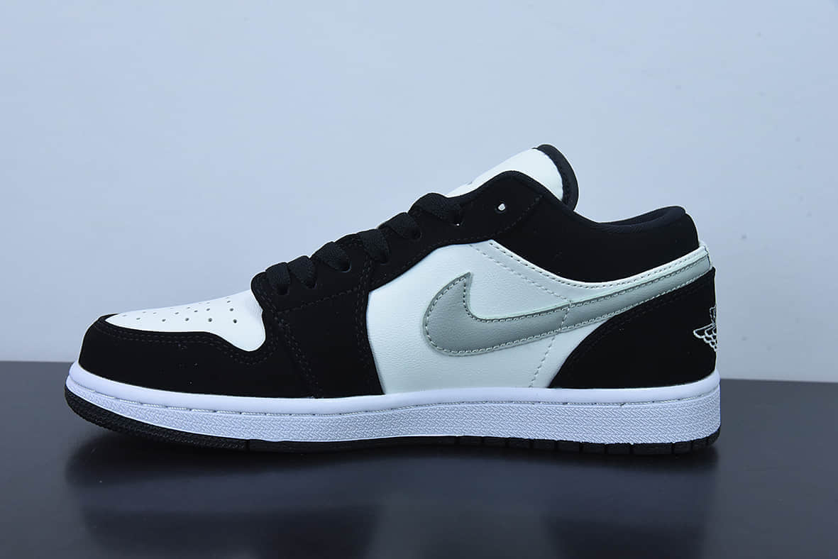 乔丹Air Jordan 1 Low New Emerald 磨砂黑白低帮经典复古文化休闲运动篮球鞋纯原版本 货号：552780-018