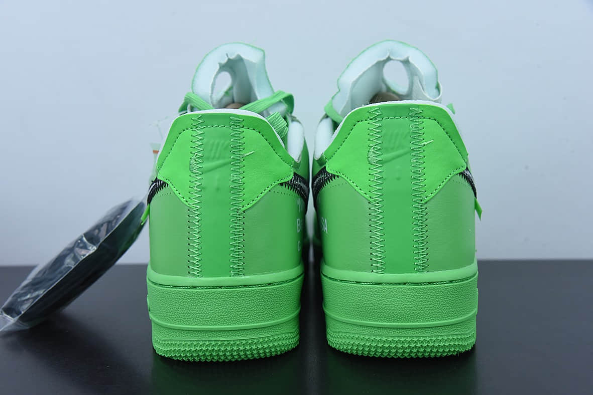耐克Nike OFF-WHITE X NK Air Force 1 Green OW联名绿色博物馆空军一号低帮休闲板鞋纯原版本 货号：DX1419-300