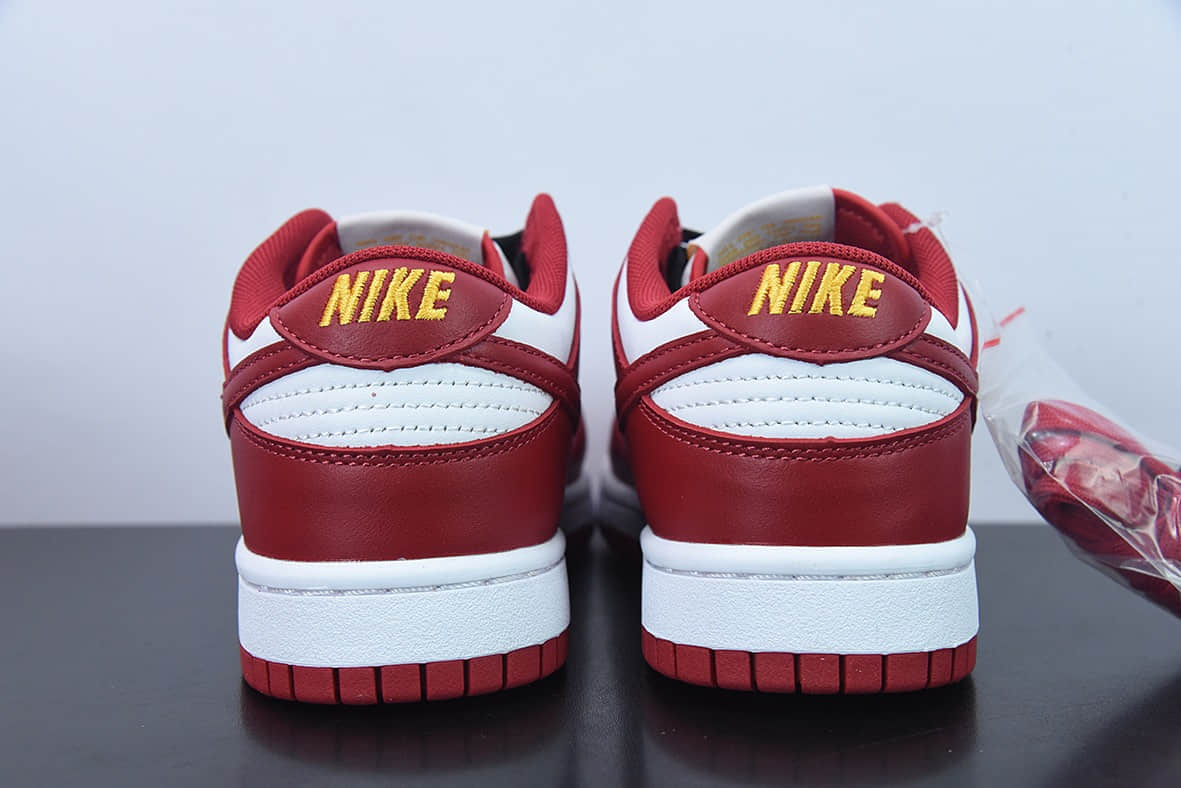 耐克Nike Dunk Low Gym Red 白红金字SB低帮运动休闲板鞋纯原版本 货号：DD1391-602