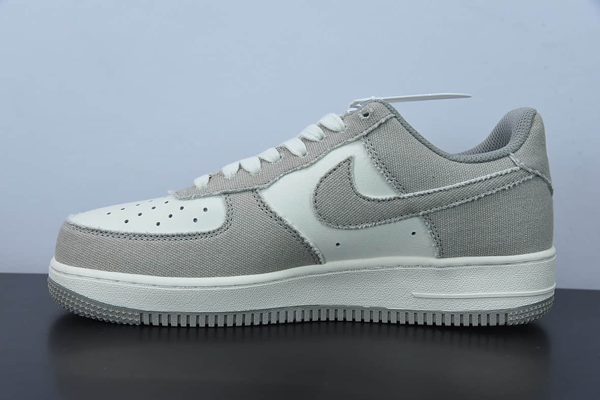耐克Nike Air Force 1 帆布灰空军一号低帮休闲板鞋纯原版本 货号：BQ5806-228