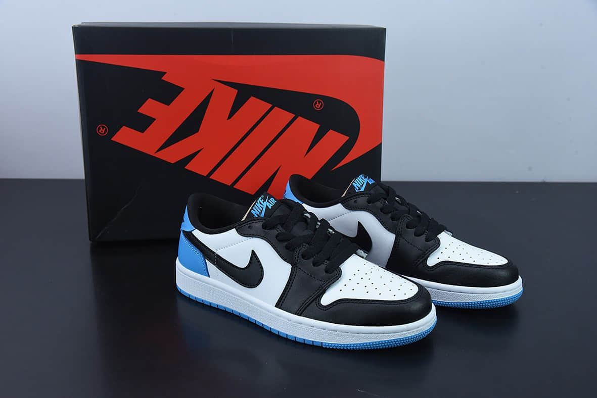 乔丹Air Jordan 1 Low 乔丹1代黑白蓝新北卡蓝黑脚趾低帮篮球鞋纯原版本 货号:CZ0790-104