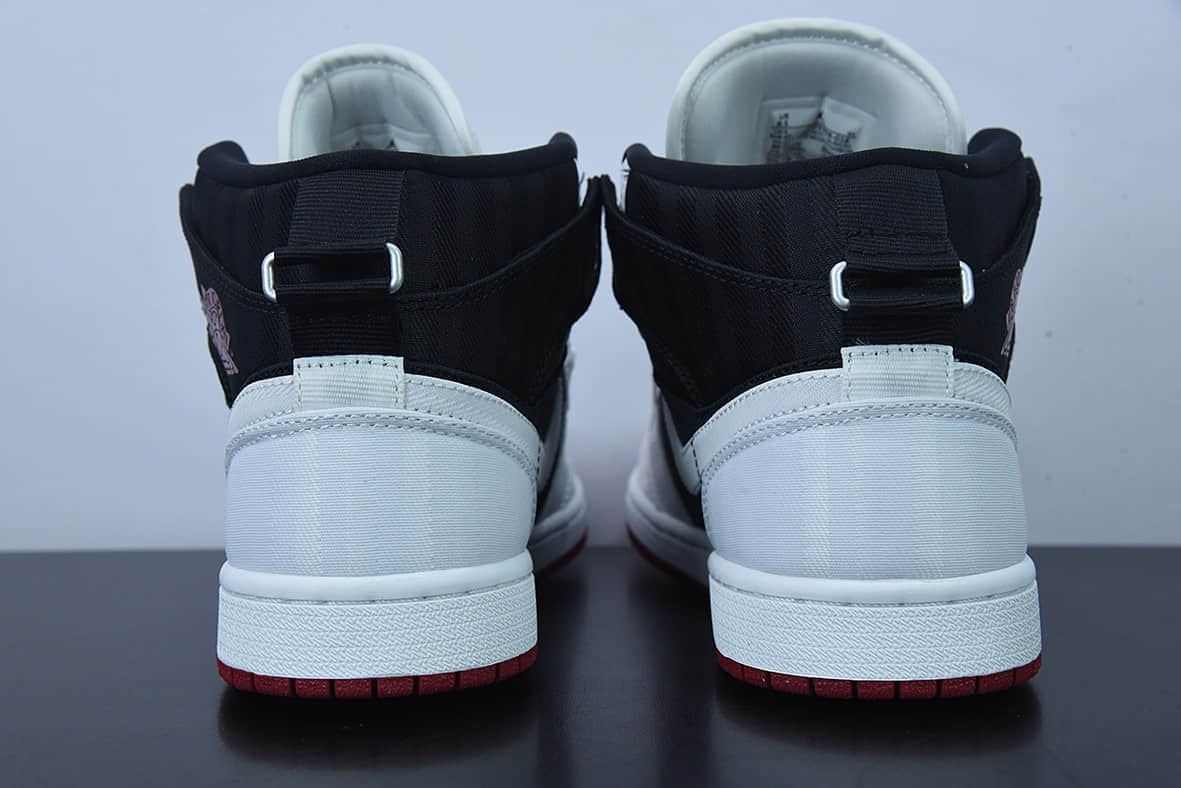 乔丹Air Jordan 1 Mid SE Utility AJ1白黑红中帮文化篮球鞋纯原版本 货号：DD9338-016