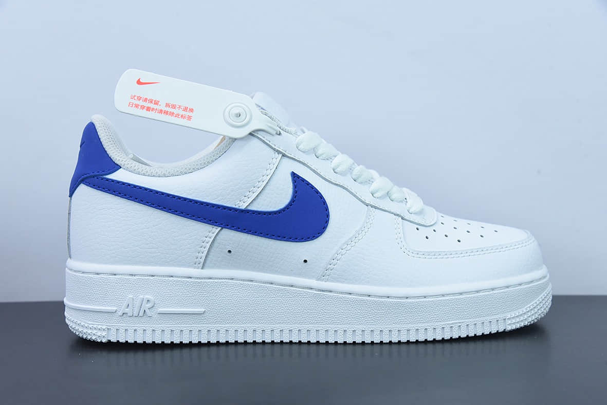耐克Nike Wmns Air Force 1´07WhiteNoble Red白蓝空军一号低帮休闲板鞋纯原版本 货号：315115-155