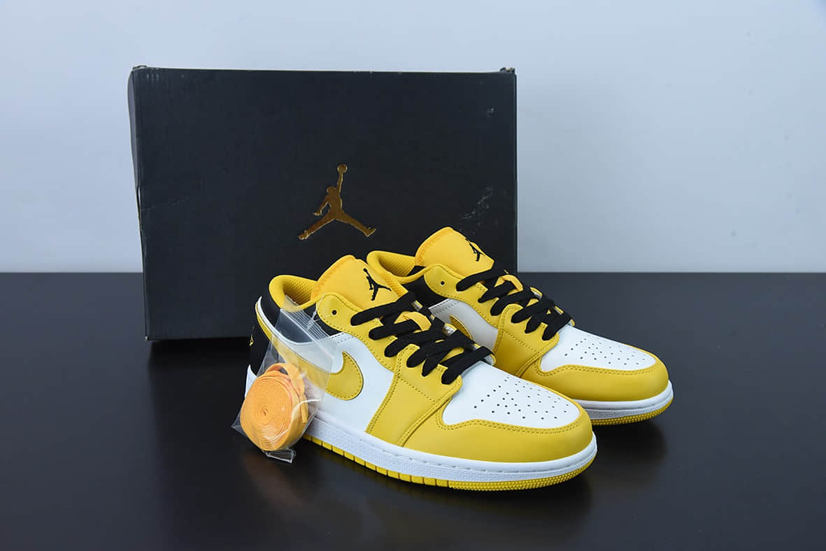 乔丹Air Jordan 1 Low 全新“大学金色”配色低帮篮球鞋纯原版本 货号：553560-701
