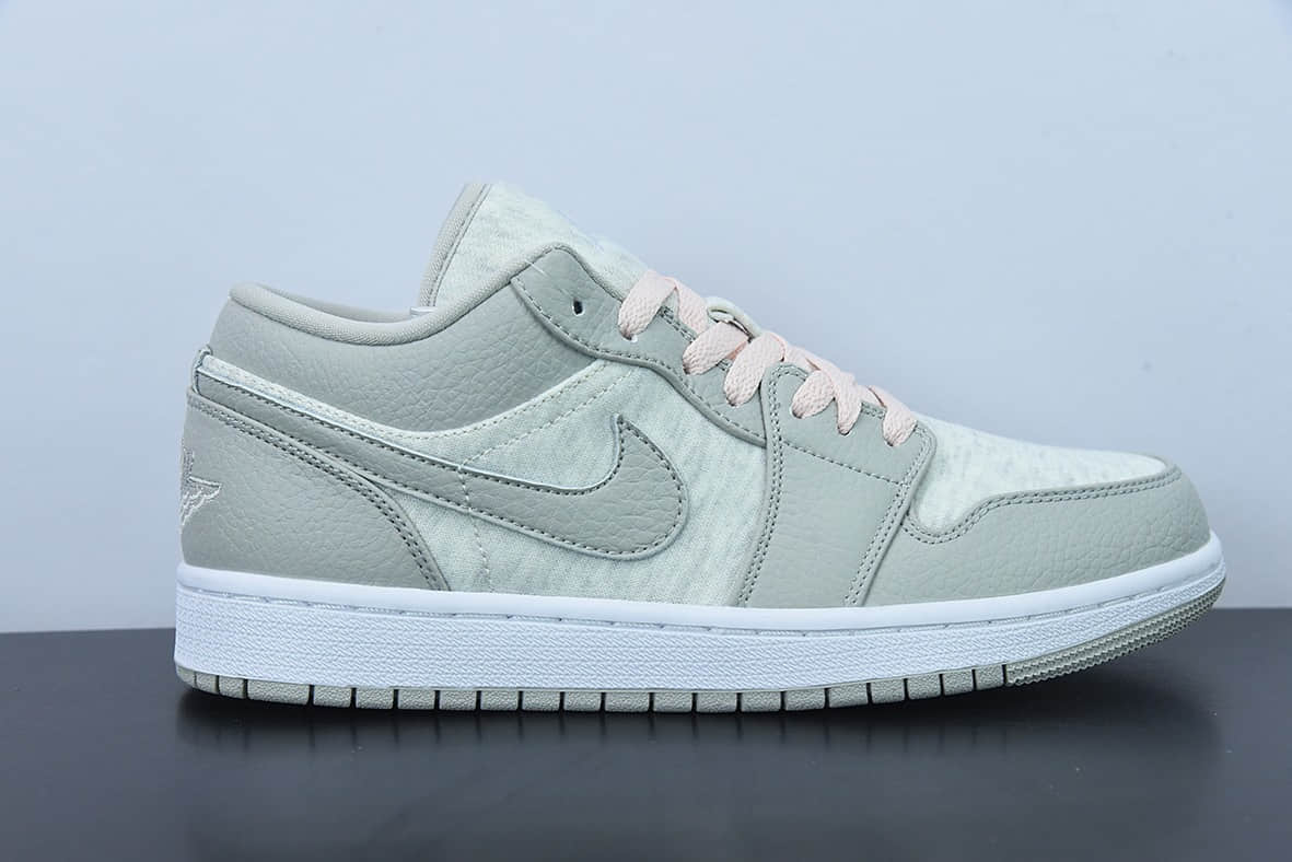 乔丹Air Jordan 1 Low Light Iron Ore AJ1 乔1灰白粉低帮篮球鞋纯原版本 货号：DQ6076-001