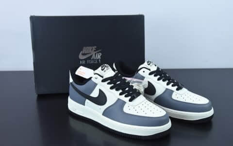 耐克Nike Air Force 1 Low ’07 “米白碳灰黑”低帮空军一号休闲板鞋纯原版本 货号：DD3063-608