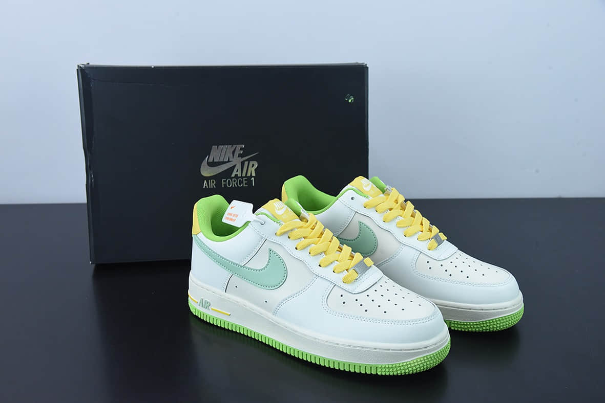 耐克Nike Air Force 1'07 Low 白绿钩空军一号低帮休闲板鞋纯原版本 货号：CW3388-201