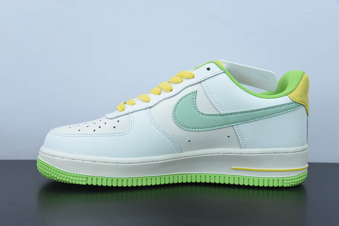 耐克Nike Air Force 1'07 Low 白绿钩空军一号低帮休闲板鞋纯原版本 货号：CW3388-201