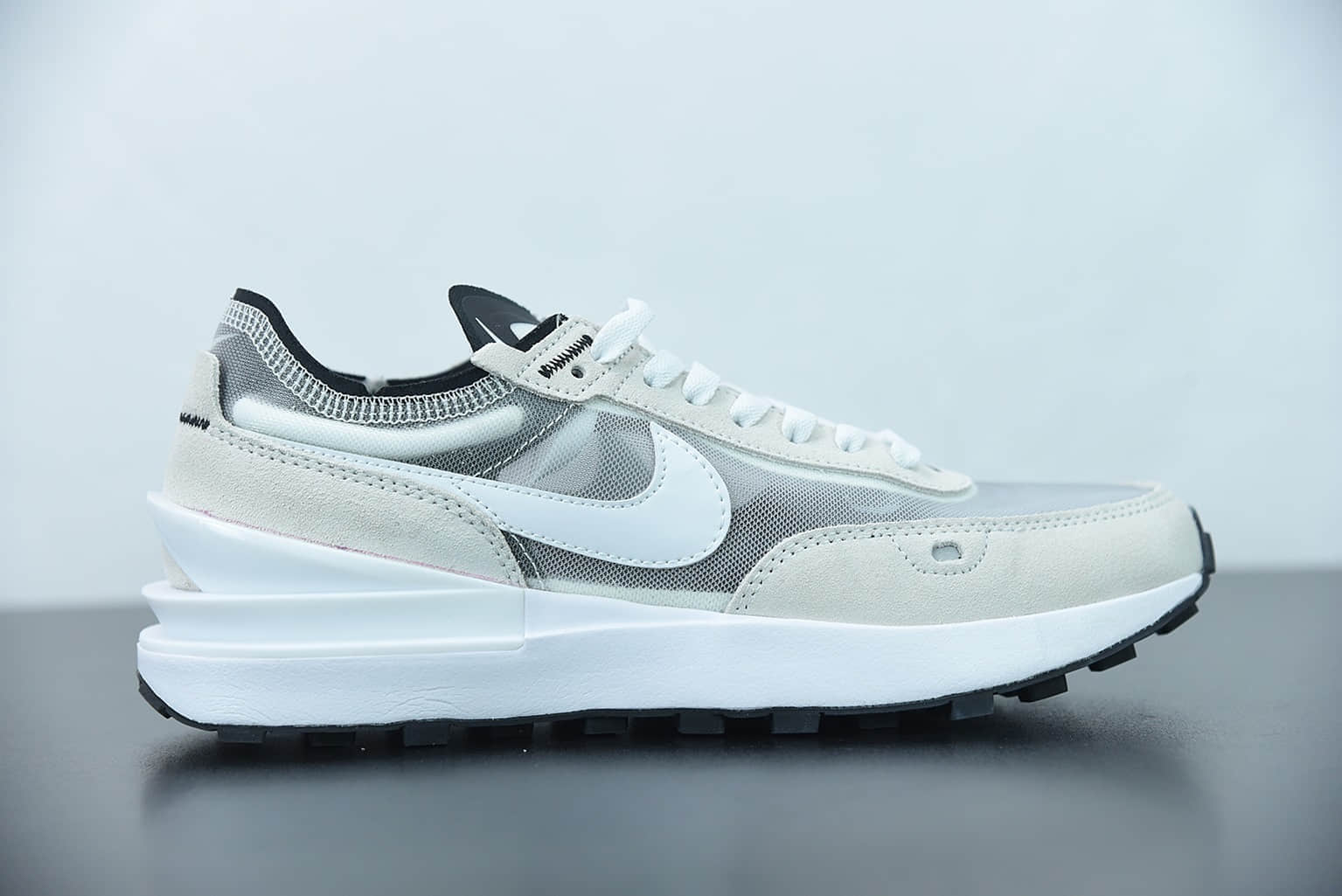 耐克Nike Waffle One Summit White 白灰色网面透气休闲跑步鞋纯原版本 货号：DA7995-100